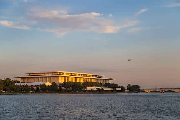 View of water at sunset